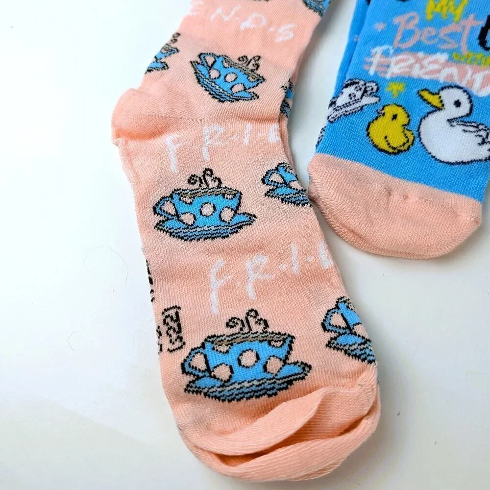 NEW Friends Pink/Blue Women's Sock Set - 4 Pairs